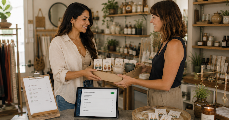 Logging a delivery in MakerShelf
